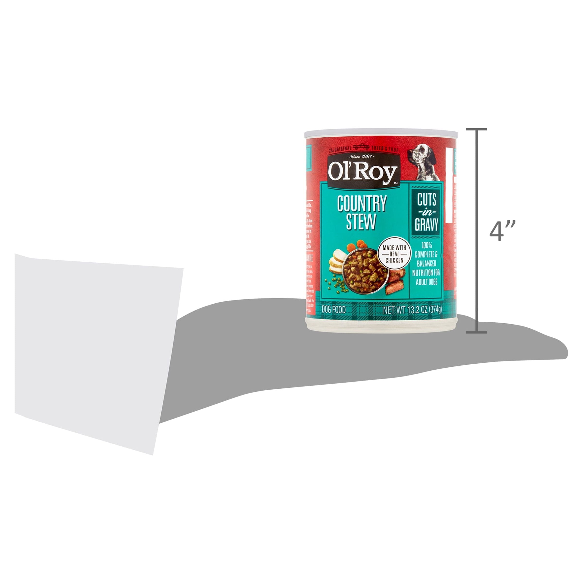 Ol' Roy Chicken Flavor Stew Wet Dog Food for Adult, 13.2 oz. Can