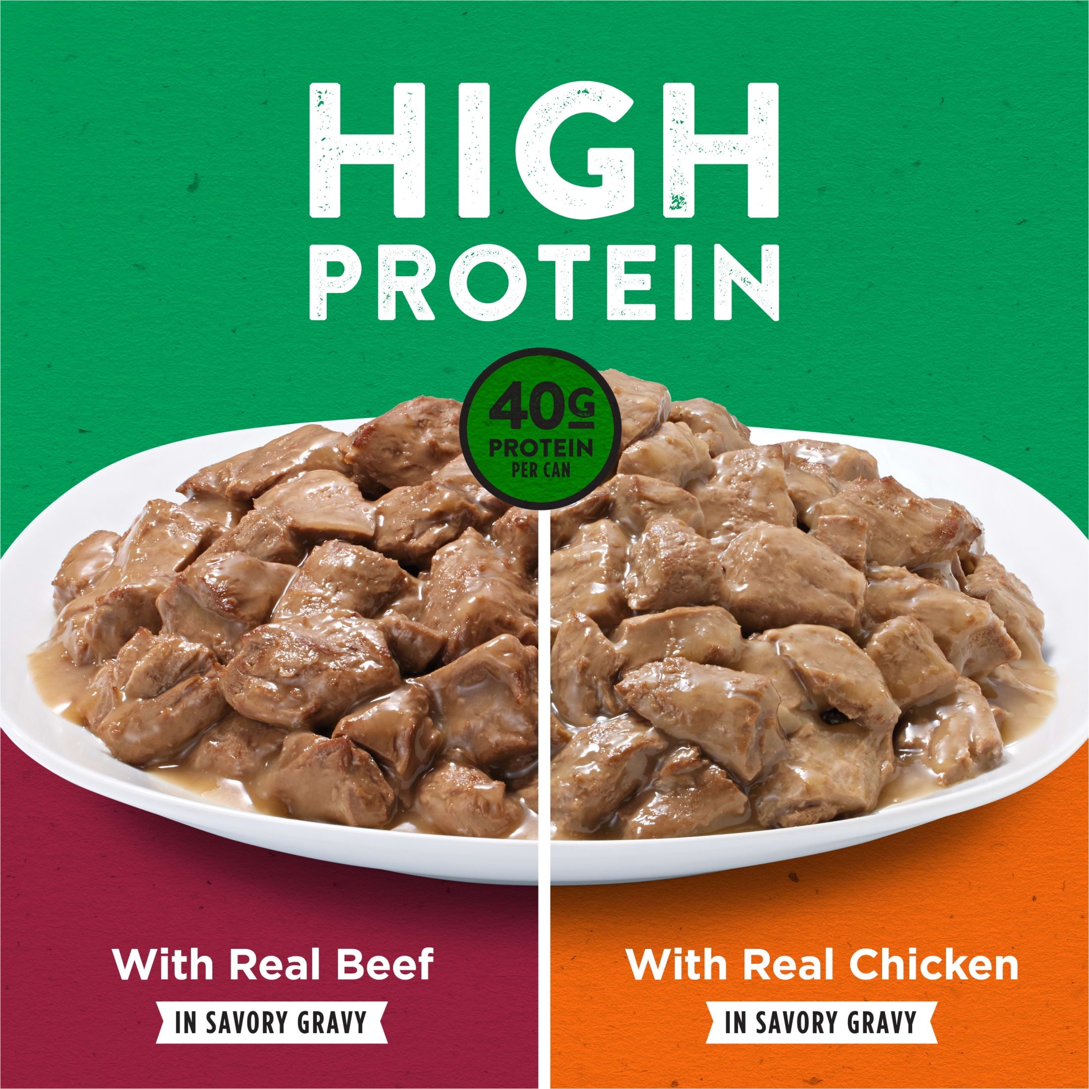 Purina Dog Chow High Protein Dog Food Wet Recipe With Real Chicken or Real Beef In Savory Gravy Variety Pack