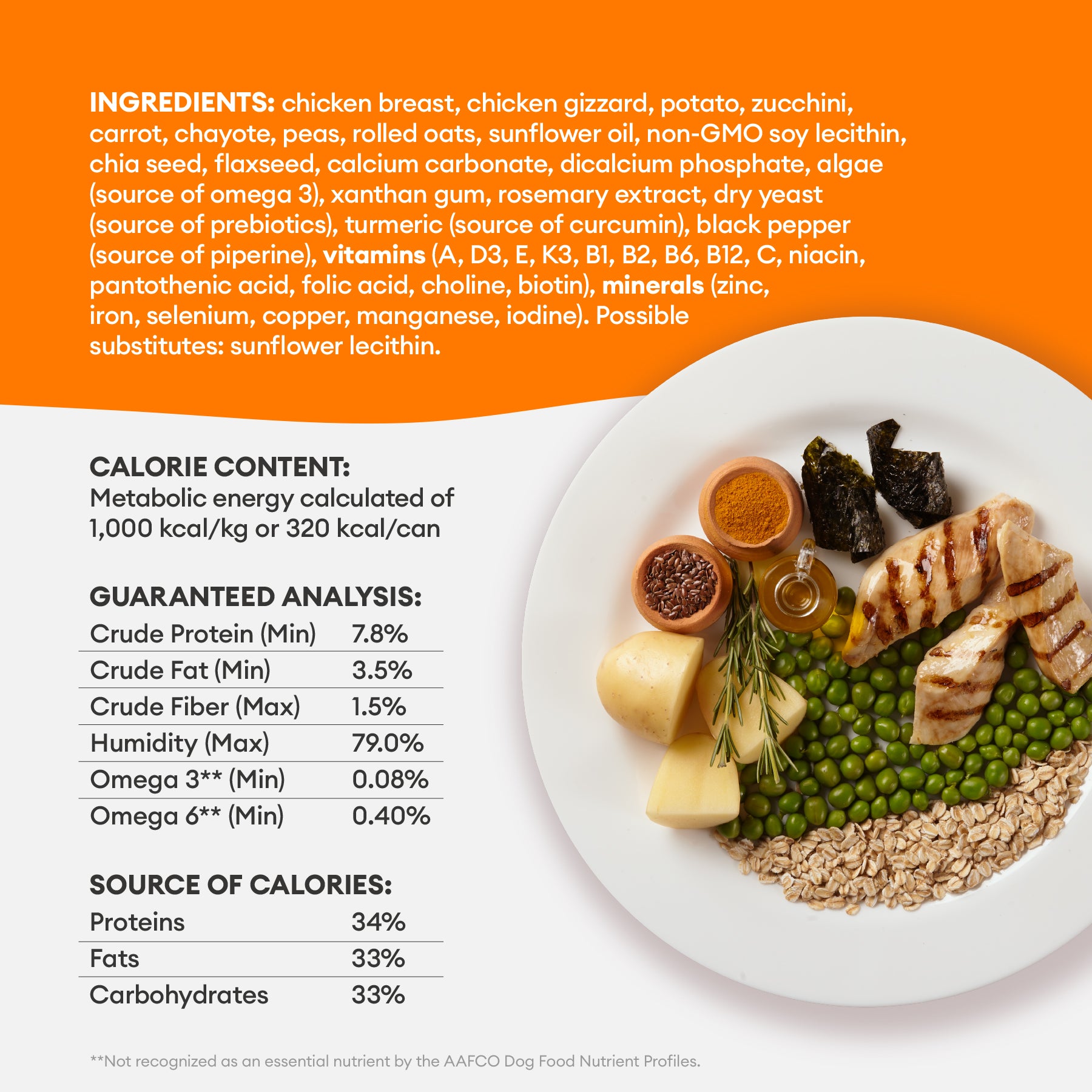 Pet Delicia Natural Dog Food 11.3oz (320g) Can Chicken Samba