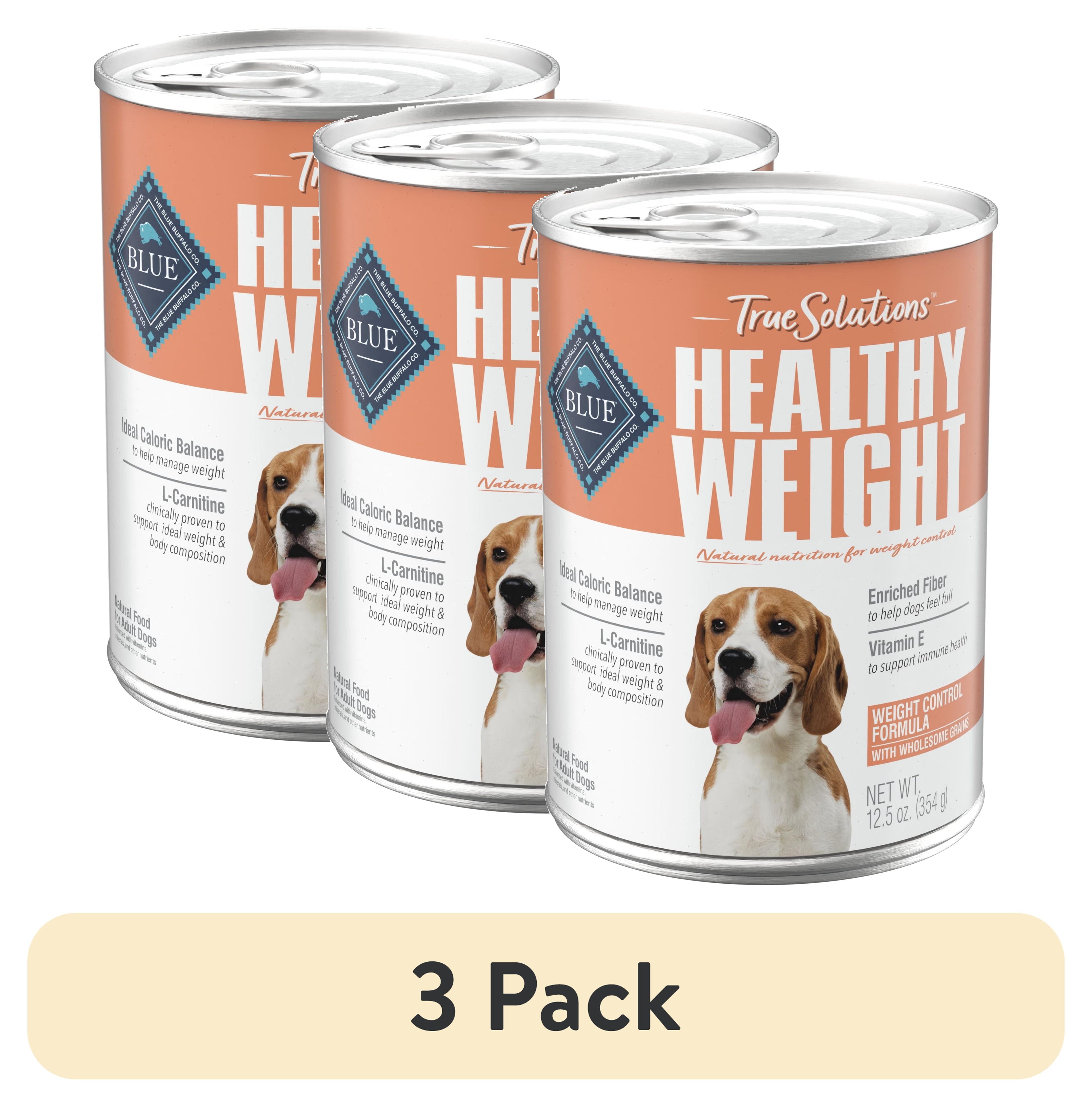 (3 pack) Blue Buffalo True Solutions Weight Control Wet Dog Food, 12.5-oz. Can