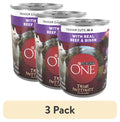 (3 pack) Purina ONE True Instinct Natural Wet Dog Food, High Protein Soft Beef & Bison, 13 oz Can