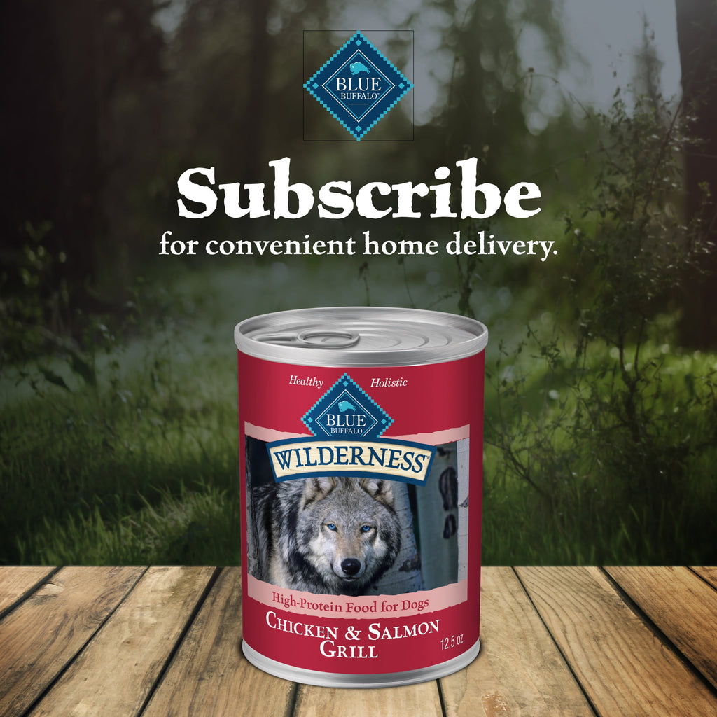 (6 pack) Blue Buffalo Wilderness Adult Wet Dog Food Salmon & Chicken Grill, 12.5-oz. Can