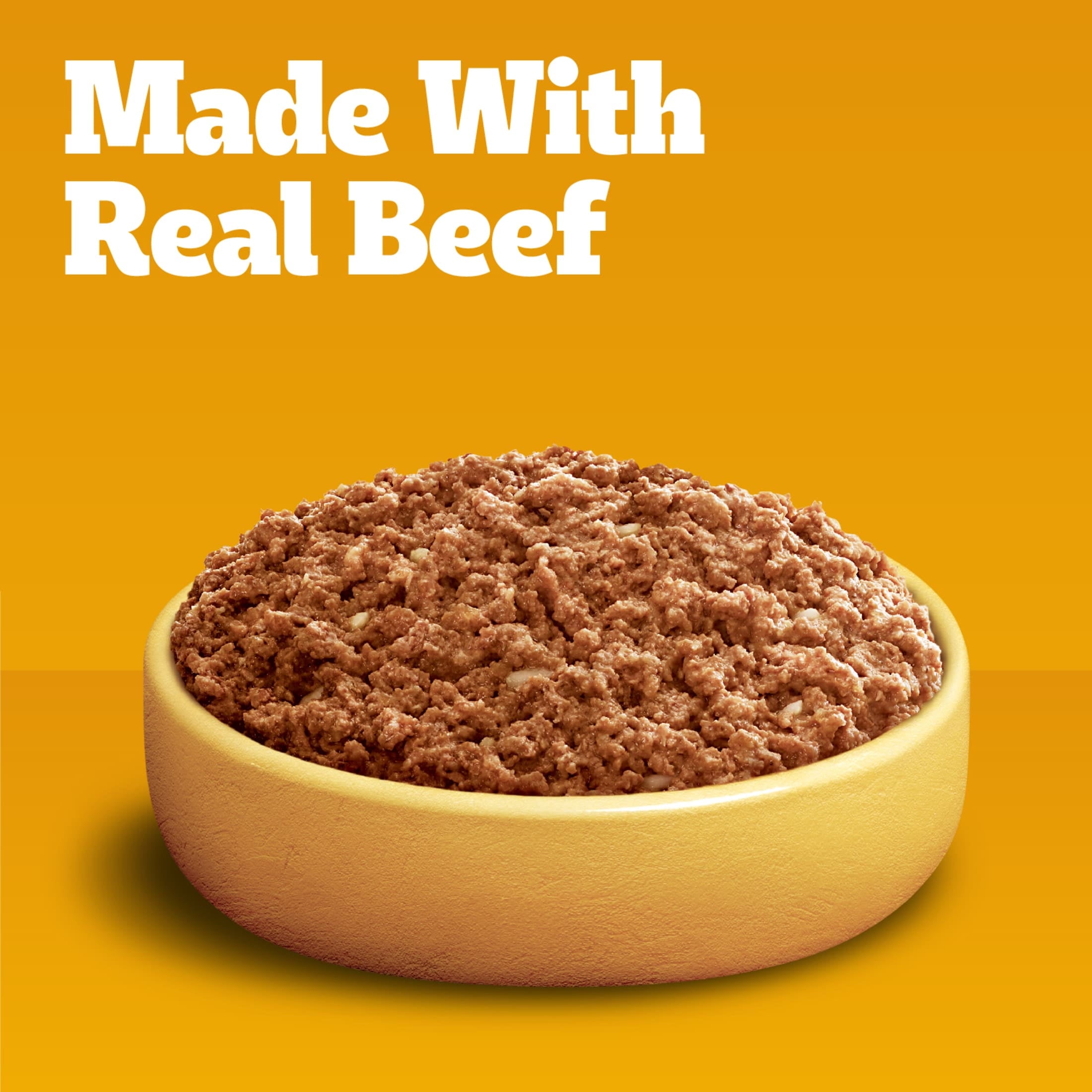 (4 pack) Pedigree Chopped Ground Dinner Beef, Bacon & Cheese Flavor Wet Dog Food For Adults, 22 Oz Can