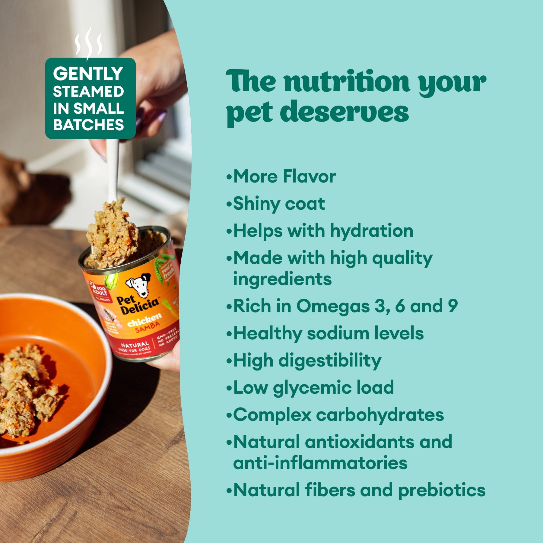 Pet Delicia Natural Dog Food 11.3oz (320g) Can Chicken Samba