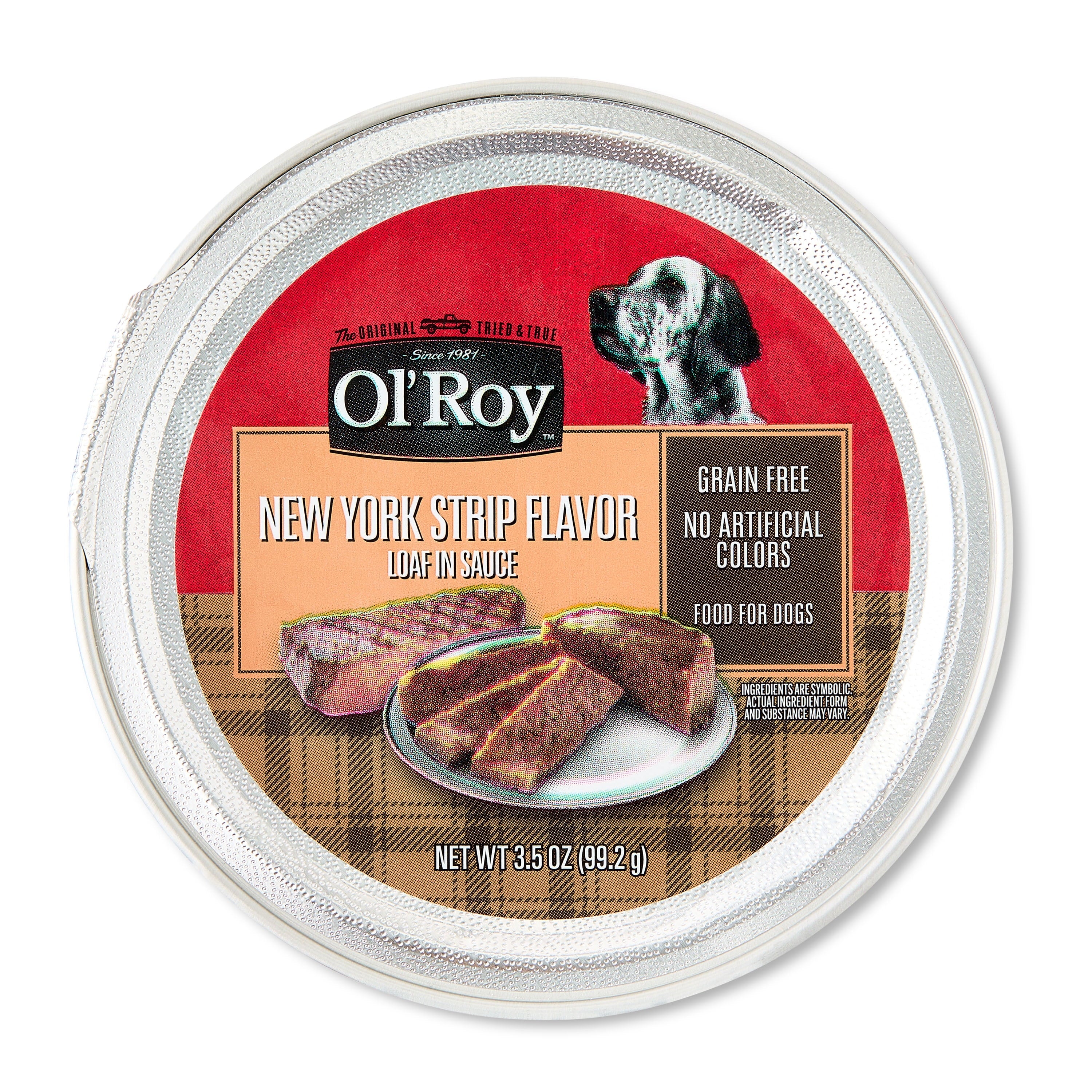 Ol' Roy New York Strip Flavor Loaf in Sauce, Grain-Free Wet Dog Food, 3.5 oz Cup