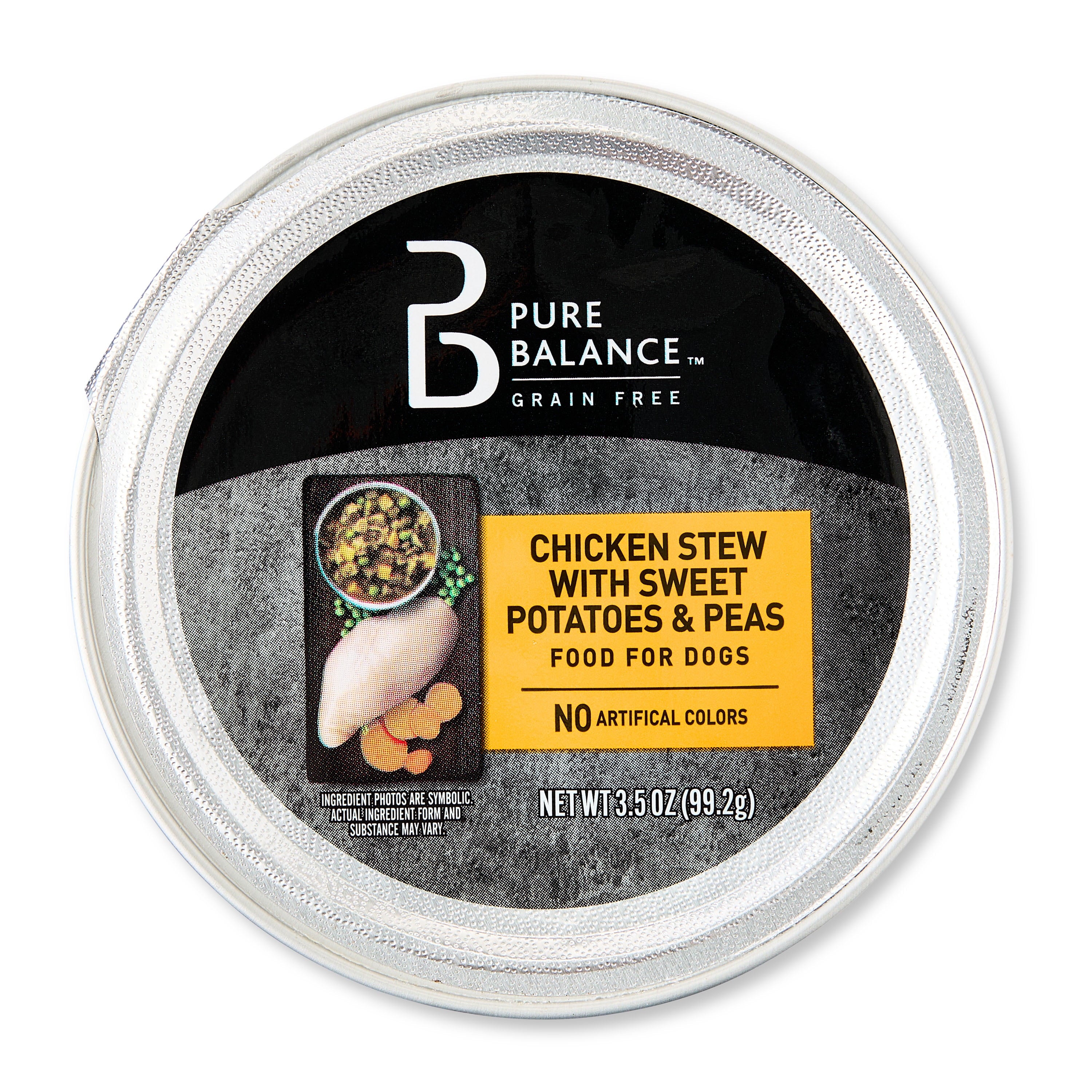 Pure Balance Chicken Stew with Sweet Potatoes & Peas, Grain-Free Wet Dog Food, 3.5 oz Tray