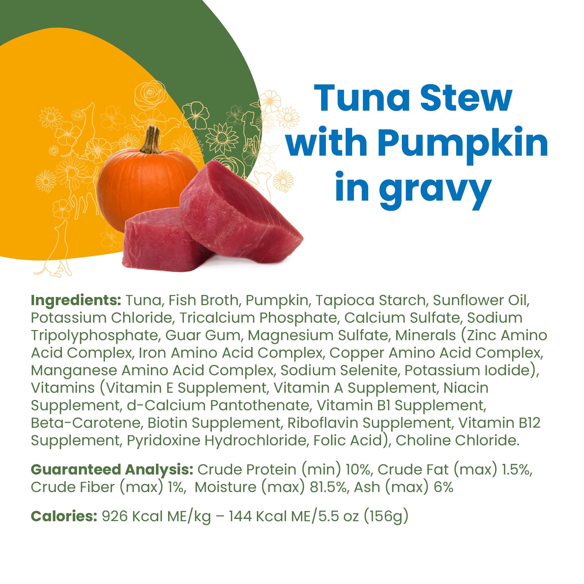 Almo Nature: HQS Complete Dog 12 Pack: Tuna Stew With Pumpkin In Gravy - 5.5 oz Cans, Adult Dog Canned Wet Food, Daily Meal, Grain Free