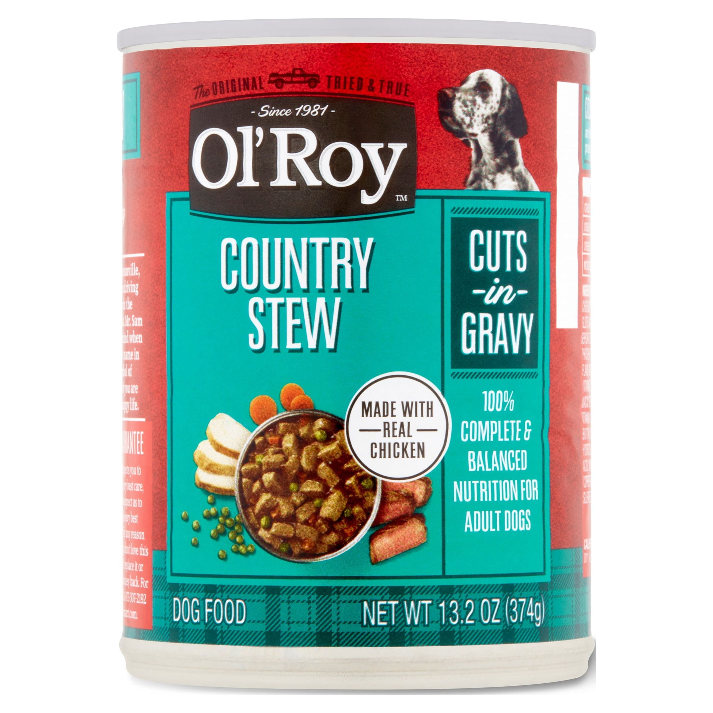 (4 pack) Ol' Roy Chicken Flavor Stew Wet Dog Food for Adult, 13.2 oz. Can