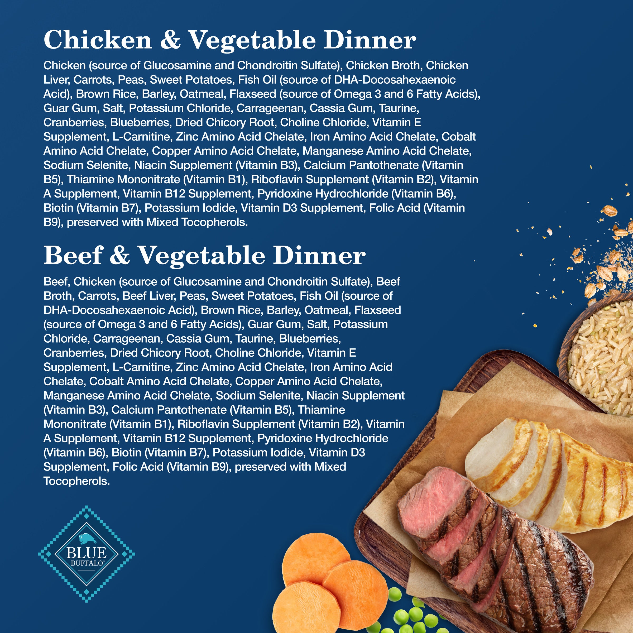 Blue Buffalo Homestyle Recipe Senior Wet Dog Food, Made with Natural Ingredients, Beef Dinner and Chicken Dinner, Variety Pack, (12.5-oz Cans, 3 of each flavor)