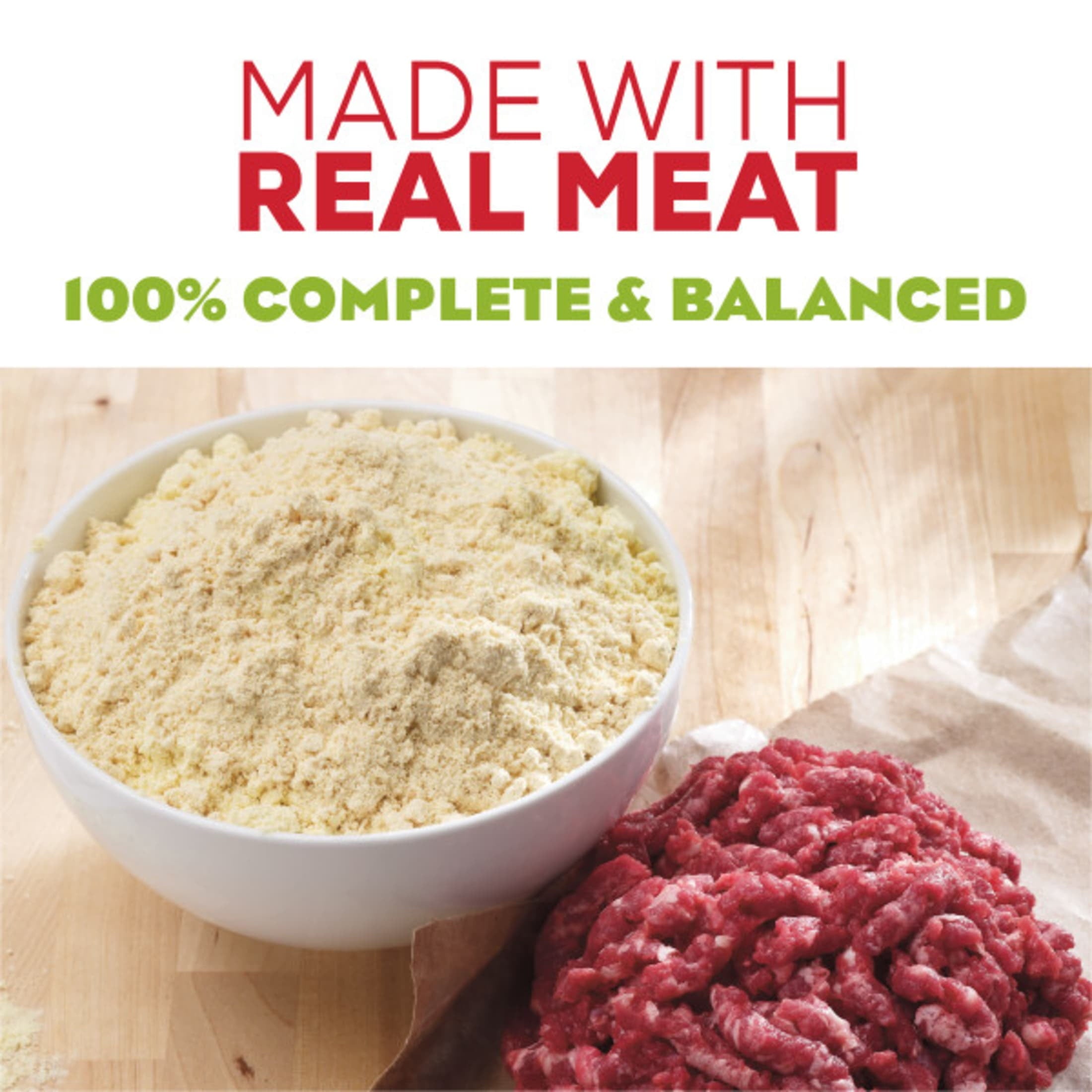 Purina Moist & Meaty Dry Dog Food, High Protein Chopper Burger Real Beef, 12 oz Pouches (6 Pack)